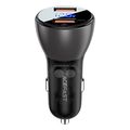 acefast car charger b7 45w 36a 2x usb a black extra photo 1