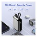 4smarts power bank pocket with integrated usb c cable 10000mah 30w silver extra photo 1