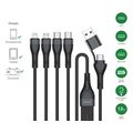 4smarts usb type c type a multi charging cable 4 in 2 12m black extra photo 1