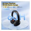 qcy h3 lite headset black anc noise canceling 40mm drivers 68ms latency 60h battery extra photo 3