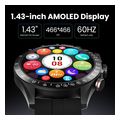 haylou solar pro black call watch 143 amoled 466x466 20d 100 faces bt53 ipx8 waterproof extra photo 1