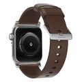 nomad leat strap brown silver for apple watch 49mm 46mm 45mm 44mm 42mm extra photo 3