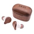 akai bte w300enc bamboo asyrmata akoystika me bluetooth handsfree tws enc kai ntc extra photo 1