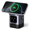 ugreen wireless magnetic charger stand 2in1 15w qi2 w709 45775 black extra photo 1