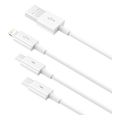 baseus superior series usb a to lightning microusb usb c cable 20w 2a 12m white camltys 02 extra photo 1