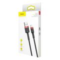 baseus cafule usb a to lightning cable 18w 24a 05m red calklf a19 extra photo 2