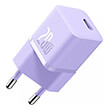 baseus mini wall charger gan5 20w purple photo