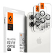 spigen glass tr ez fit optik pro 2 pack white titanium for iphone 15 pro 15 pro max photo