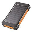 logilink pa0304 solar power bank 8000mah flashlight 2x usb a orange black photo