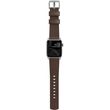 nomad leat strap brown silver for apple watch 49mm 46mm 45mm 44mm 42mm photo