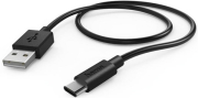 hama 178329 charging data cable usb type c 06 m black photo