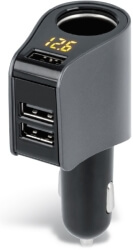 forever css 04 car charger adapter with 3 usb port photo