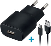 forever tc 01 wall charger usb 2a cable micro usb black photo