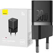 baseus mini wall charger gan5 30w black photo