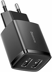 baseus universal wall charger mini dual u 2x usb 21a 105w black photo