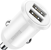 baseus grain pro car charger 2x usb 48a 24w white photo