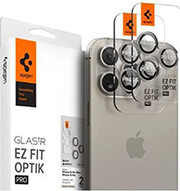spigen glass tr ez fit optik pro 2 pack nature titanium for iphone 15 pro 15 pro max photo