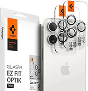 spigen glass tr ez fit optik pro 2 pack white titanium for iphone 15 pro 15 pro max photo