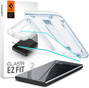 spigen glass tr ez fit hd transparency 2 pack for samsung galaxy s24 ultra photo