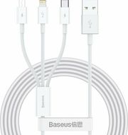 baseus superior series usb a to lightning microusb usb c cable 20w 2a 12m white camltys 02 photo